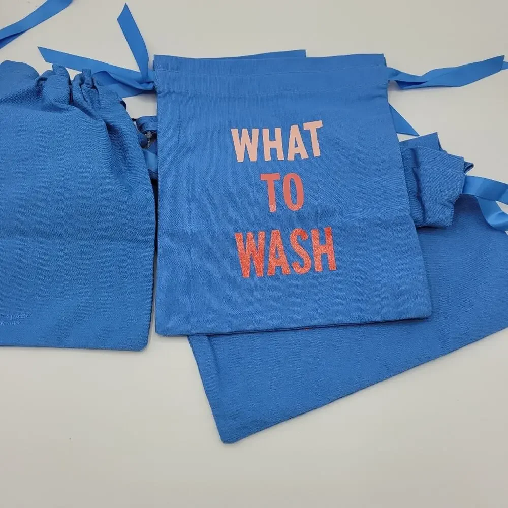 Kate Spade Blue Drawstring Cloth Travel Bags Wash, Wear, Baubles & Perfect Pair